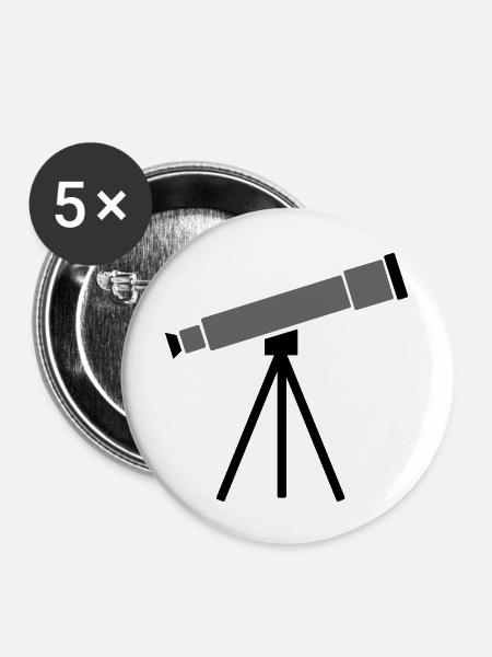 Teleskop - Buttons groß 56 mm (5er Pack) - Weiß