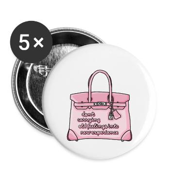 Old Feelings Tote Bag - Buttons large 2.2''/56 mm (5-pack) - white - Front