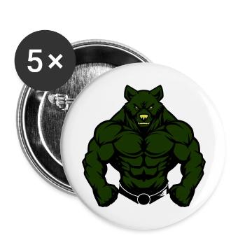 Bear Comic Fit - Buttons large 2.2''/56 mm (5-pack) - white - Front
