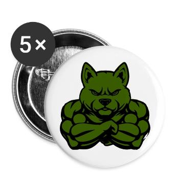 Dog Comic Fit - Buttons large 2.2''/56 mm (5-pack) - white - Front