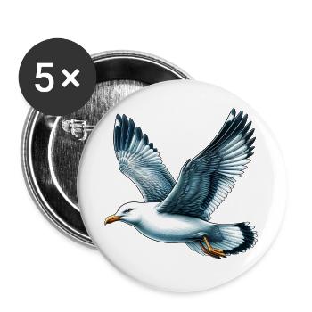 Gull - Buttons large 2.2''/56 mm (5-pack) - white - Front