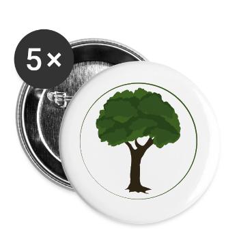 Arbre - Lot de 5 grands badges (56 mm) - blanc - Devant