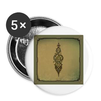 Ornate treble clef - Buttons large 2.2''/56 mm (5-pack) - white - Front