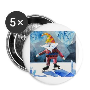 Die Wunder des Winters - Buttons groß 56 mm (5er Pack) - Weiß - Vorne