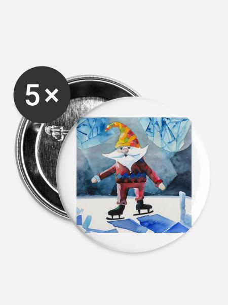 Die Wunder des Winters - Buttons groß 56 mm (5er Pack) - Weiß