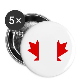 Canada Canada Maple Leaf - Buttons large 2.2''/56 mm (5-pack) - white - Front