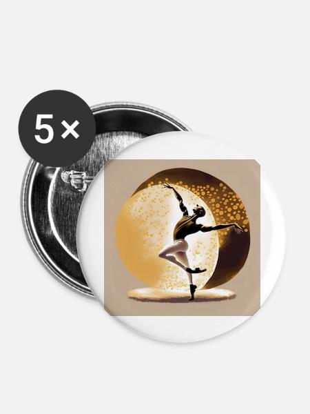 Gefühl - Buttons groß 56 mm (5er Pack) - Weiß