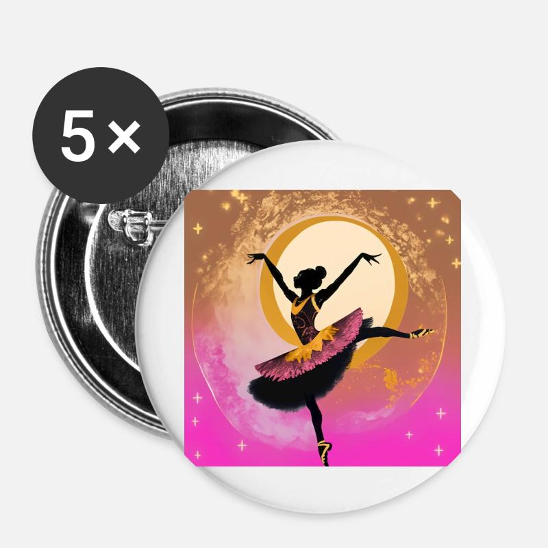 Dancing sound - Buttons large 2.2''/56 mm (5-pack) - white