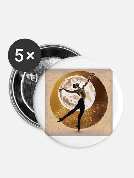 Die perfekte Kombination - Buttons groß 56 mm (5er Pack) - Weiß