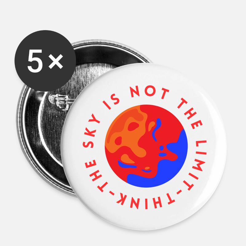 The sky is not the limit - Buttons large 2.2''/56 mm (5-pack) - white