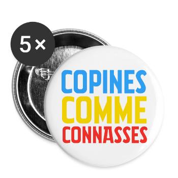 girlfriends as - Buttons large 2.2''/56 mm (5-pack) - white - Front