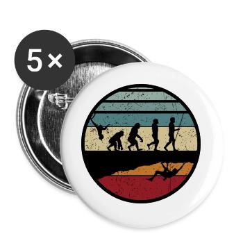 Sunset Evolution Reise - Buttons groß 56 mm (5er Pack) - Weiß - Vorne