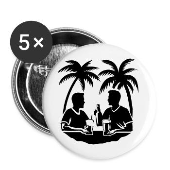Holiday Palm Island Team Icon - Buttons large 2.2''/56 mm (5-pack) - white - Front