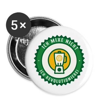 Ich mixe nicht ich revolutioniere! - Buttons groß 56 mm (5er Pack) - Weiß - Vorne