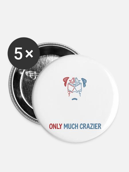 Lucha Libre Wahnsinn - Buttons groß 56 mm (5er Pack) - Weiß