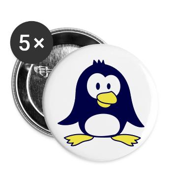 Mignon pingouin antarctique pôle sud zoo animal oiseau cool - Lot de 5 grands badges (56 mm) - blanc - Devant