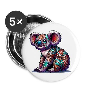 Koala - Buttons large 2.2''/56 mm (5-pack) - white - Front