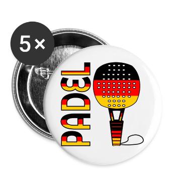 GERMAN PADEL TENNIS GERMANY - Buttons large 2.2''/56 mm (5-pack) - white - Front