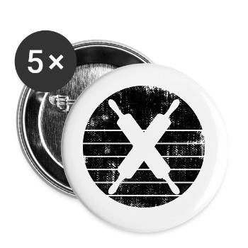 Nudelholz - Buttons groß 56 mm (5er Pack) - Weiß - Vorne