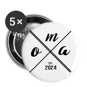 Grandma Est. 2024 – Gift for New Grandmas - Buttons large 2.2''/56 mm (5-pack) - white - Front