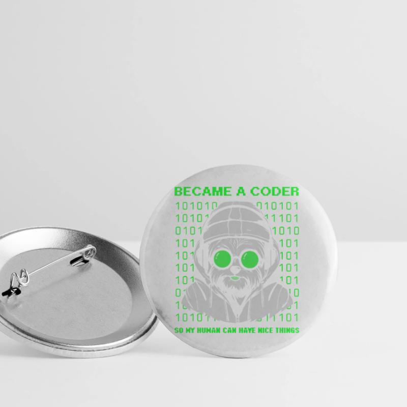 Became a Coder – Cyber Dog Binary Buttons large 2.2''/56 mm (5-pack)
