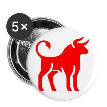 Feria Bayonne - Lot de 5 grands badges (56 mm) - blanc - Devant