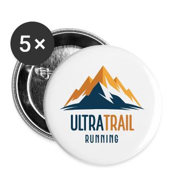 Ultra Trail Running - Lot de 5 grands badges (56 mm) - blanc - Devant