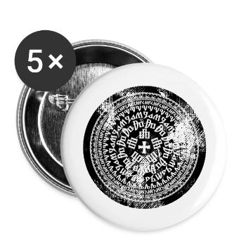 Kroatien hrvatska kroatien europa zagreb glagoljica - Buttons groß 56 mm (5er Pack) - Weiß - Vorne