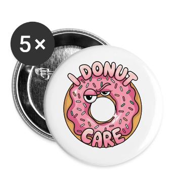 Donut Care - Buttons large 2.2''/56 mm (5-pack) - white - Front