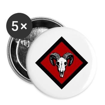 Gotland - Buttons groß 56 mm (5er Pack) - Weiß - Vorne