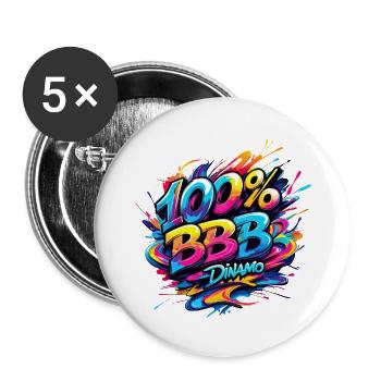 Dinamo zagreb purgeri kroatien bad blue jungs BBB - Buttons groß 56 mm (5er Pack) - Weiß - Vorne