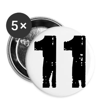 11 - Buttons groß 56 mm (5er Pack) - Weiß - Vorne
