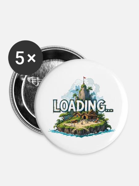 loading .. - Buttons groß 56 mm (5er Pack) - Weiß