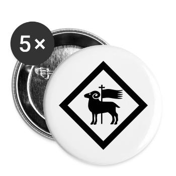 Gotland - Buttons large 2.2''/56 mm (5-pack) - white - Front