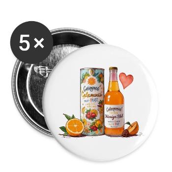 lemonade love - Buttons groß 56 mm (5er Pack) - Weiß - Vorne