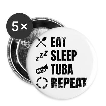 Tuba Daily Routine - Buttons large 2.2''/56 mm (5-pack) - white - Front