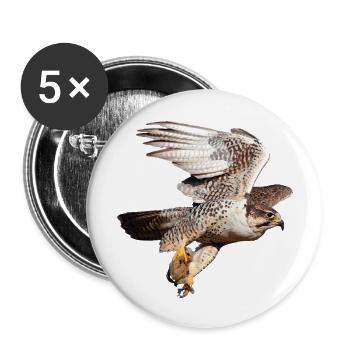Sacred Falcon in flight - Buttons large 2.2''/56 mm (5-pack) - white - Front