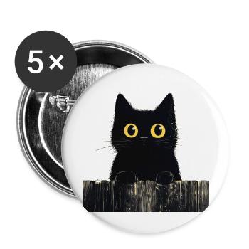 Feed Me Human, Cat lover shirt, Bags, Shirt, Tank - Buttons large 2.2''/56 mm (5-pack) - white - Front