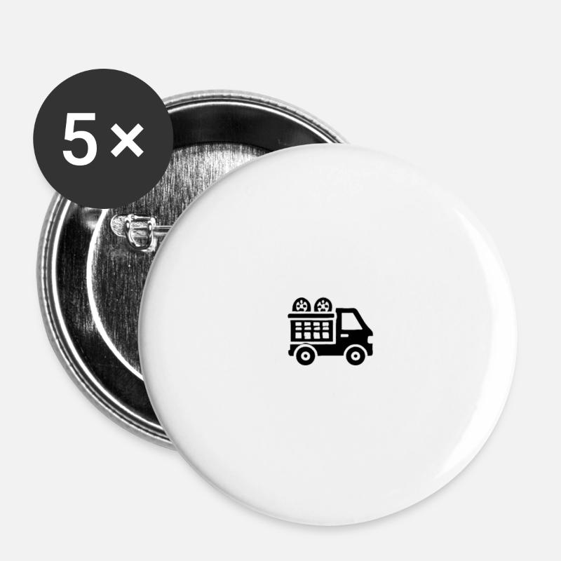 Truck - Buttons large 2.2''/56 mm (5-pack) - white