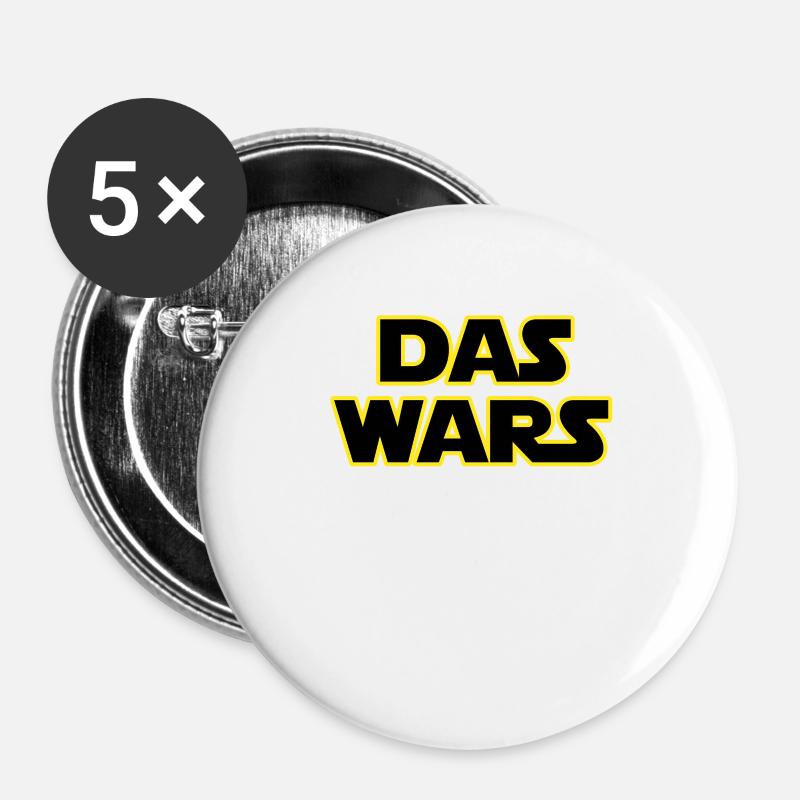 Das wars - Möge die Ehe mit mir sein - Buttons groß 56 mm (5er Pack) - Weiß