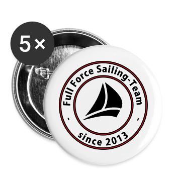 Full Force Sailing neutral - Buttons groß 56 mm (5er Pack) - Weiß - Vorne