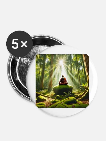 Yogi - Buttons groß 56 mm (5er Pack) - Weiß