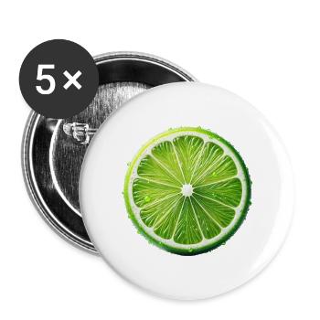 Lime - Buttons large 2.2''/56 mm (5-pack) - white - Front