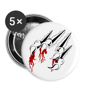 claws 01 - Buttons large 2.2''/56 mm (5-pack) - white - Front