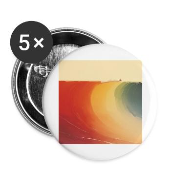 The perfect wave on your shirt. - Buttons large 2.2''/56 mm (5-pack) - white - Front