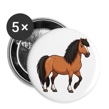 Icelandic pony reel - Buttons large 2.2''/56 mm (5-pack) - white - Front