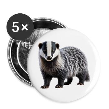 Badger - Buttons large 2.2''/56 mm (5-pack) - white - Front