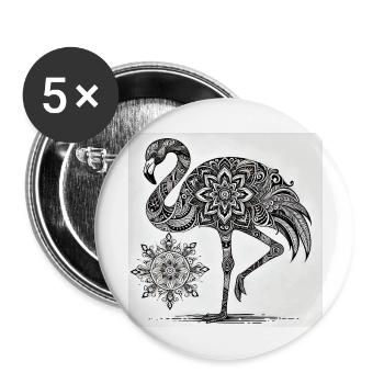 Kreativität 1001 - Buttons groß 56 mm (5er Pack) - Weiß - Vorne