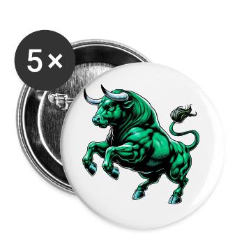 Bull - Buttons large 2.2''/56 mm (5-pack) - white - Front