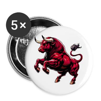 Bull - Buttons large 2.2''/56 mm (5-pack) - white - Front